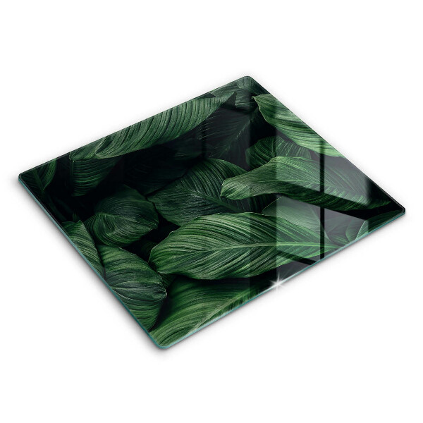 Induction hob cover Dark leaves