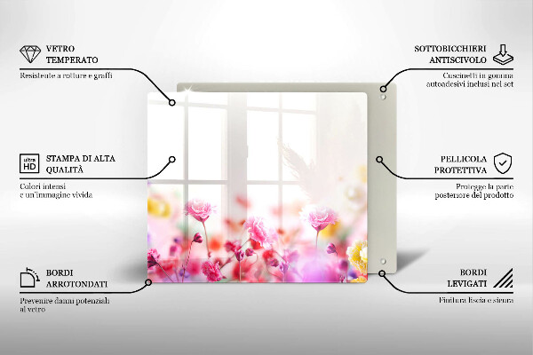 Worktop heat protector Flower meadow