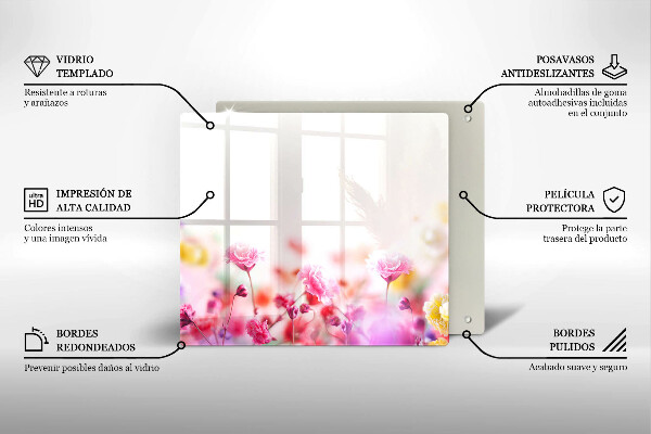 Worktop heat protector Flower meadow