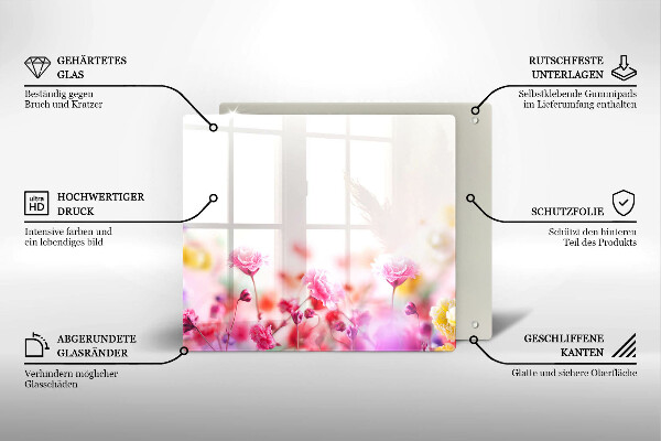 Worktop heat protector Flower meadow