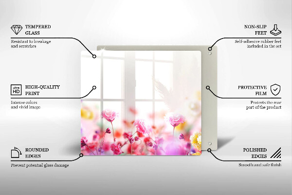 Worktop heat protector Flower meadow