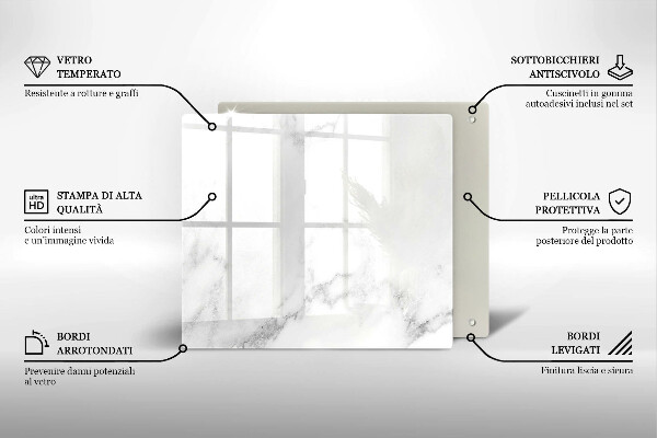 Worktop heat protector Modern marble