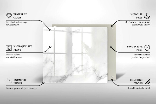 Worktop heat protector Modern marble