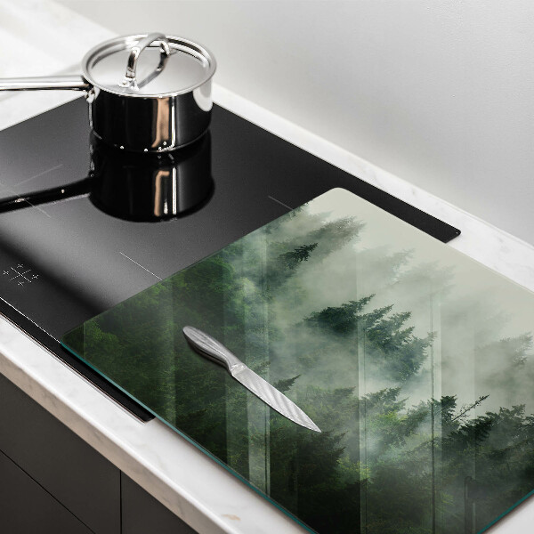 Worktop heat protector Landscape of a hazy forest
