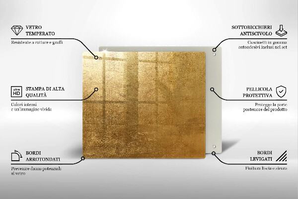 Kitchen worktop saver Gold texture background