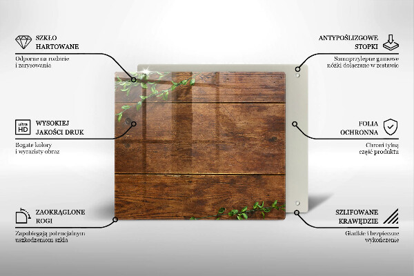 Kitchen worktop saver Wooden boards and leaves