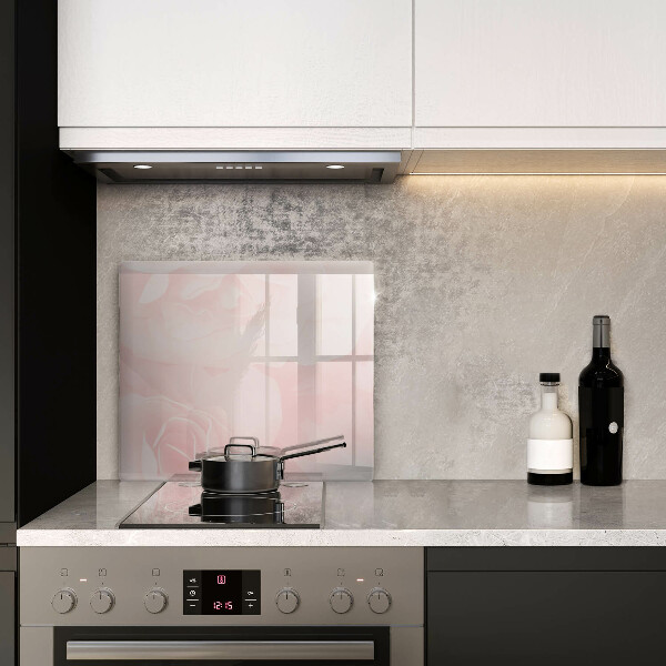 Kitchen worktop saver Pastel background roses