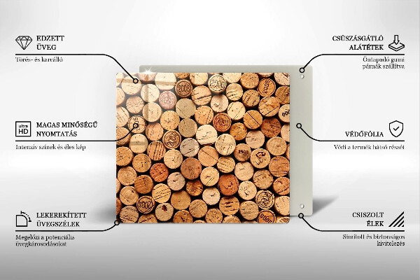 Worktop saver Wine corks pattern