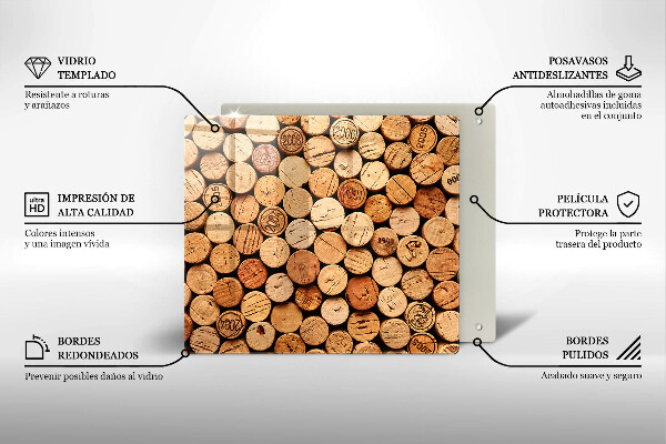 Worktop saver Wine corks pattern