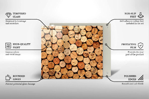 Worktop saver Wine corks pattern