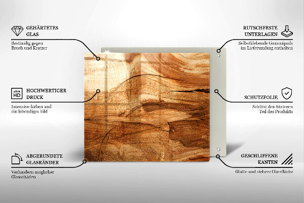 Kitchen worktop saver Wooden board texture