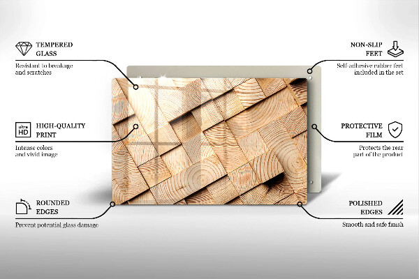 Worktop saver Wooden squares