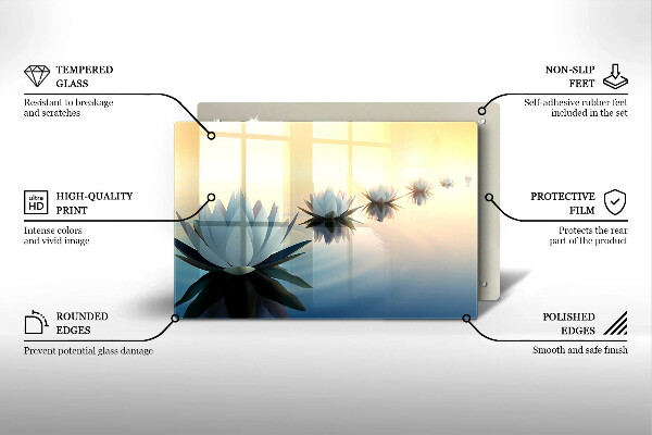 Worktop saver Lilie flowers on the water