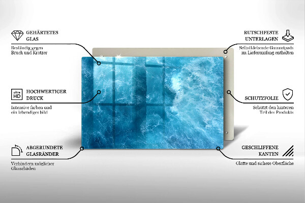 Worktop saver Blue water