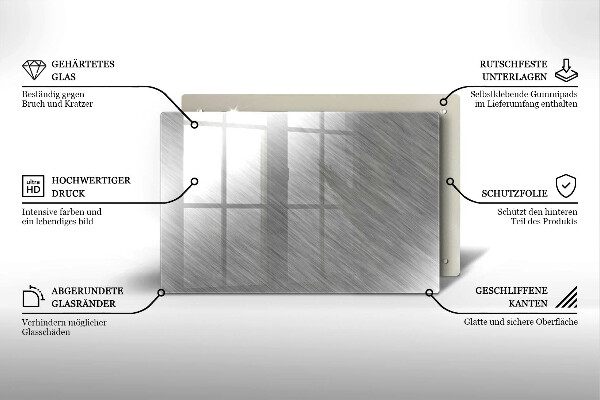 Induction hob protector Metal texture background