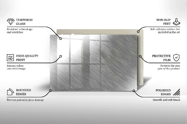 Induction hob protector Metal texture background