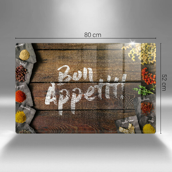 Induction hob protector Boards inscription Bon Appetit