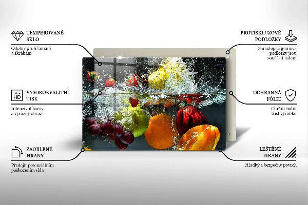 Induction hob protector Juicy fruit in water