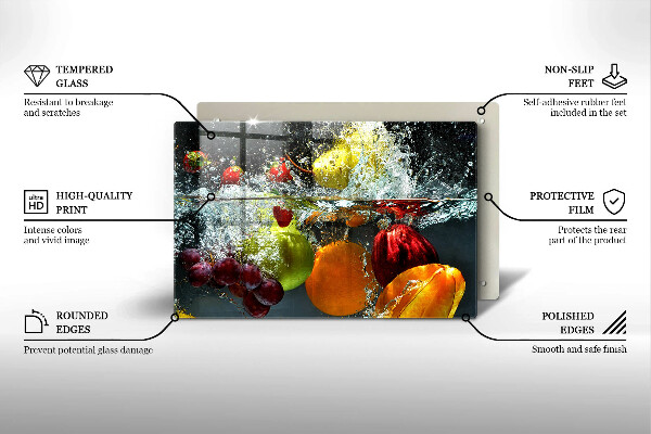 Induction hob protector Juicy fruit in water