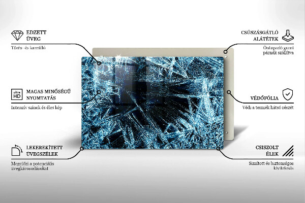 Worktop protector Sharp ice structure