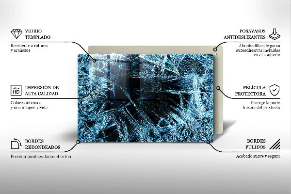 Worktop protector Sharp ice structure