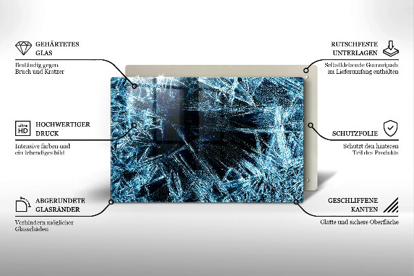 Worktop protector Sharp ice structure