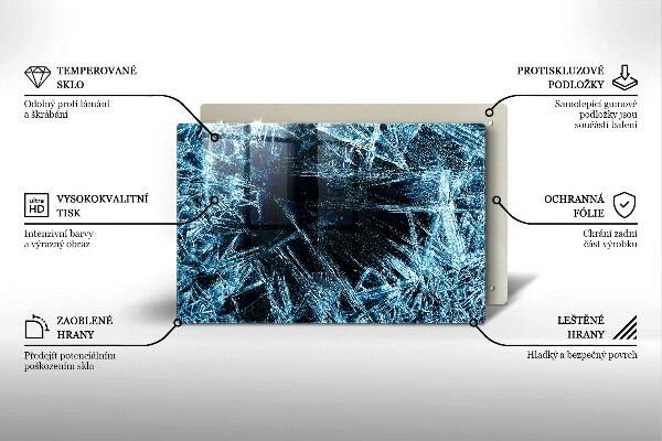 Worktop protector Sharp ice structure