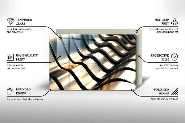 Induction hob protector 3D metal shapes