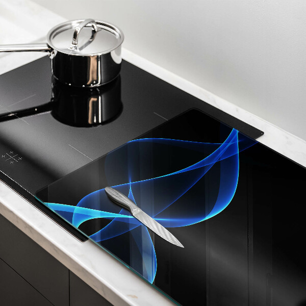 Worktop protector Blue smoke lines