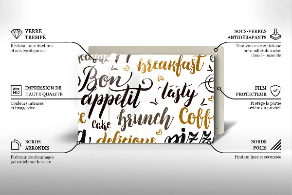 Worktop saver Text Bon Appetit