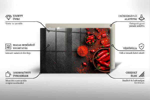 Worktop saver Red chili peppers