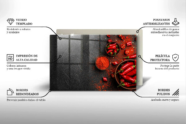 Worktop saver Red chili peppers