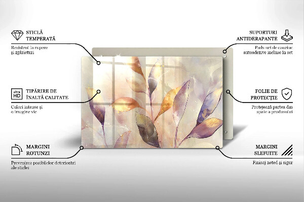 Worktop saver Painted boho leaves