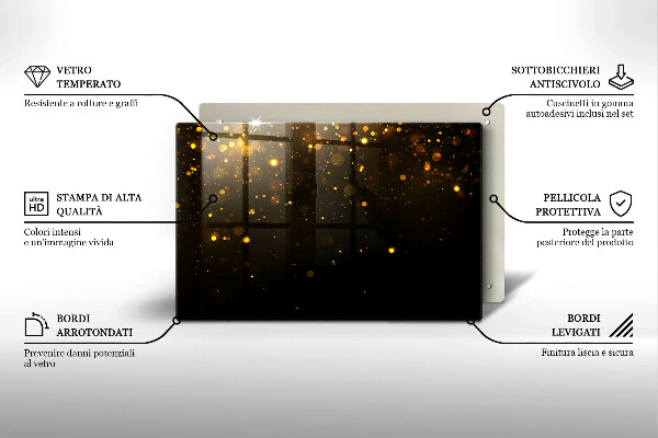 Worktop saver Golden glitter