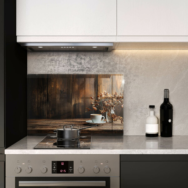 Worktop saver Coffee cup and wood