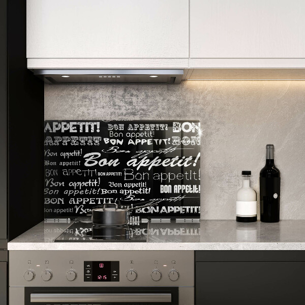 Worktop saver Kitchen text Bon Appetit