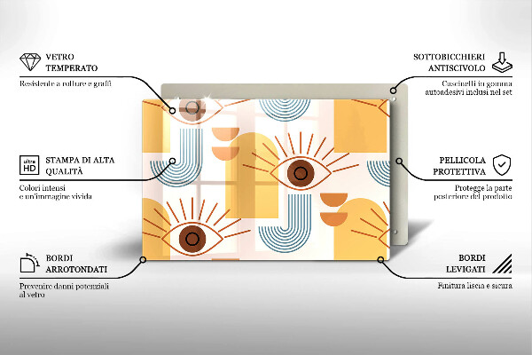 Worktop saver Boho pattern eyes
