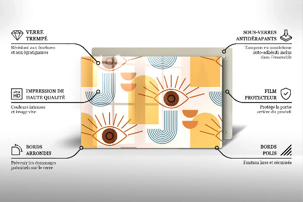 Worktop saver Boho pattern eyes