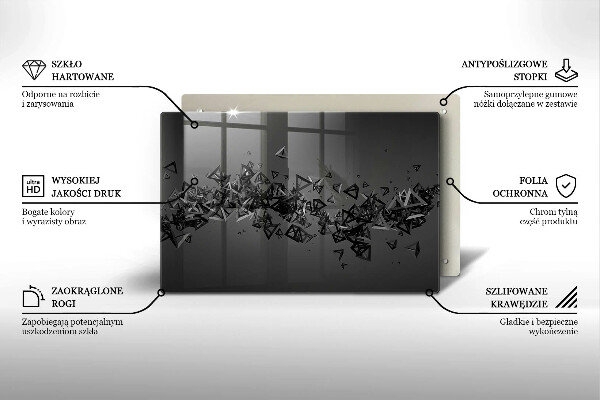 Induction hob protector Abstraction 3D shapes