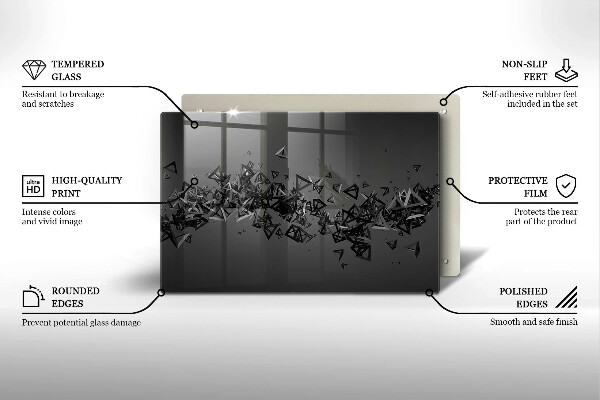Induction hob protector Abstraction 3D shapes