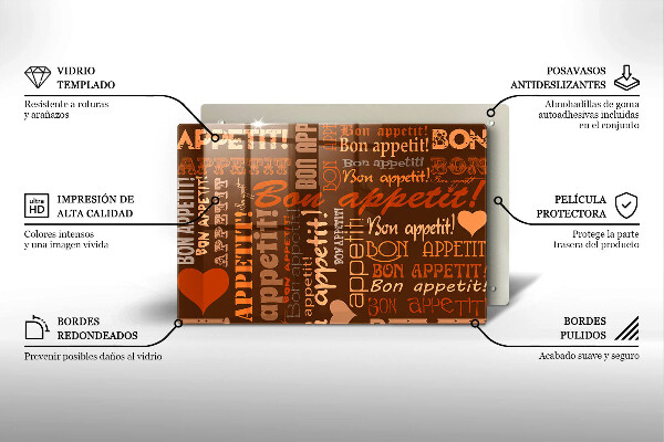 Induction hob protector Text Bon Appetit