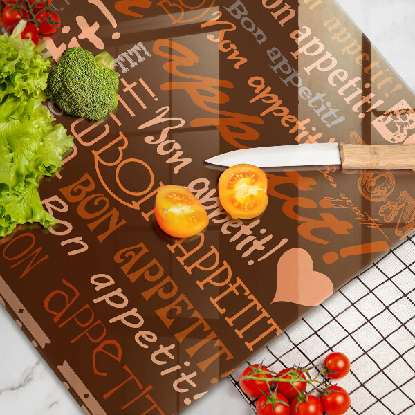 Induction hob protector Text Bon Appetit