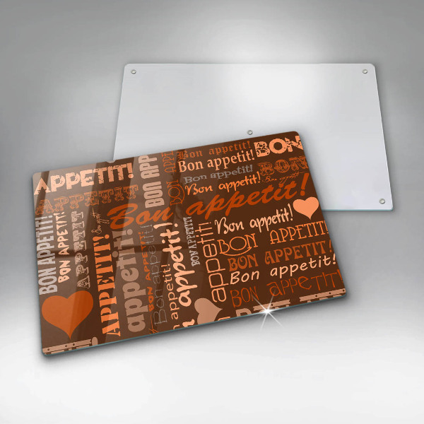 Induction hob protector Text Bon Appetit