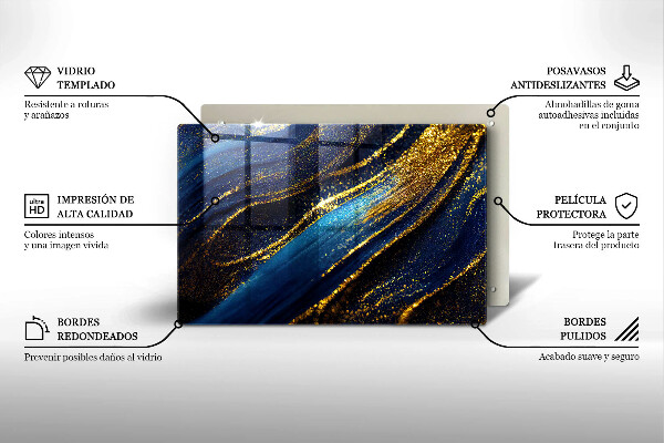 Work surface savers Navy blue abstraction