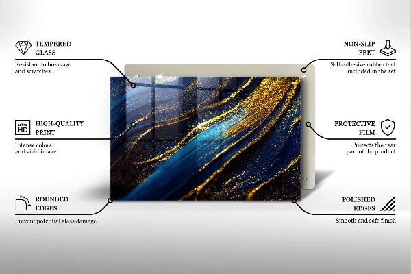 Work surface savers Navy blue abstraction