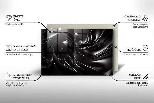 Work surface savers Black mass abstraction