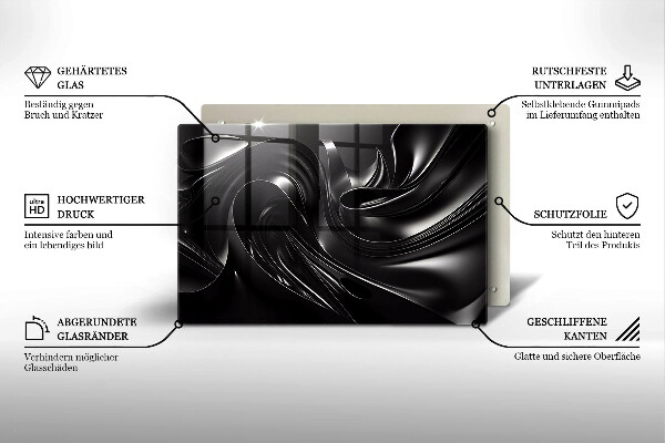 Work surface savers Black mass abstraction