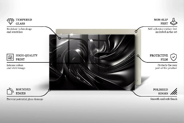 Work surface savers Black mass abstraction