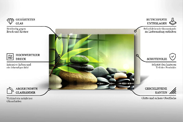 Work surface savers Zen bamboo stones