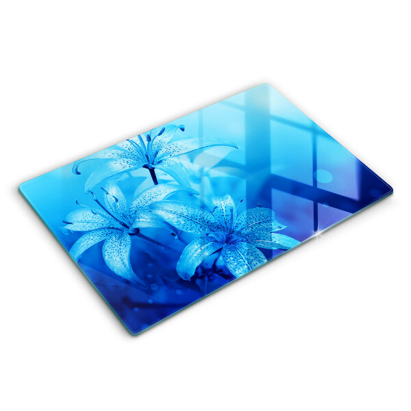 Work surface savers Blue flowers